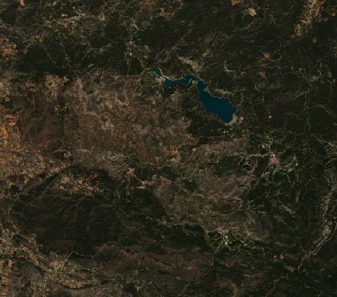 Satellite view near Fuente la Reina, Spain