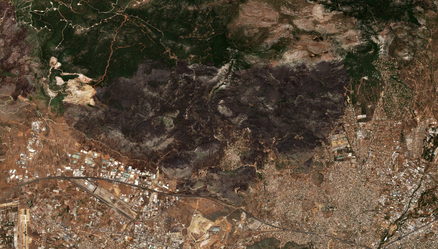 The burned area in 2023-ben
