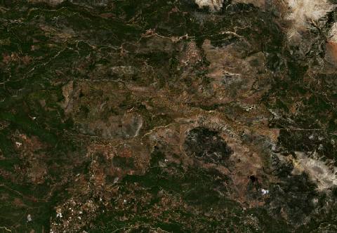 Satellite view near Gündoğmuş, Turkey