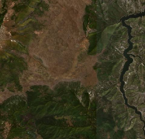 Satellite view near Gurgurnica, North Macedonia