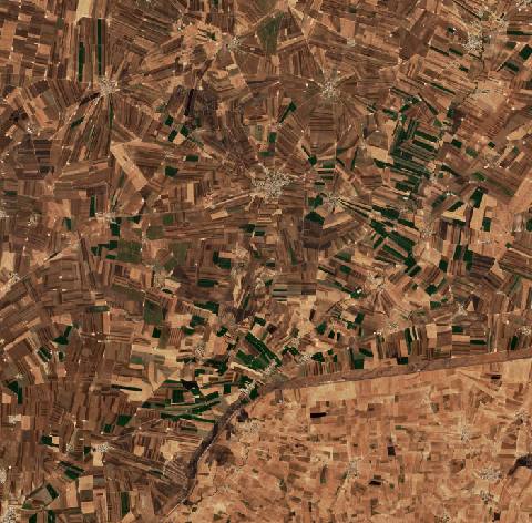Satellite view near Gyundyukoru, Turkey