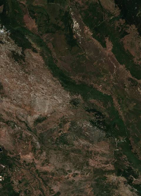 Satellite view in the hills behind Split, Croatia