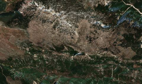 Satellite view near Jablanica, Bosnia and Herzegovina