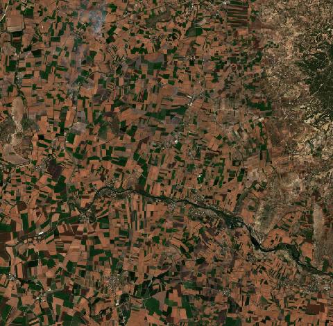 Satellite view near Kadirli, Turkey