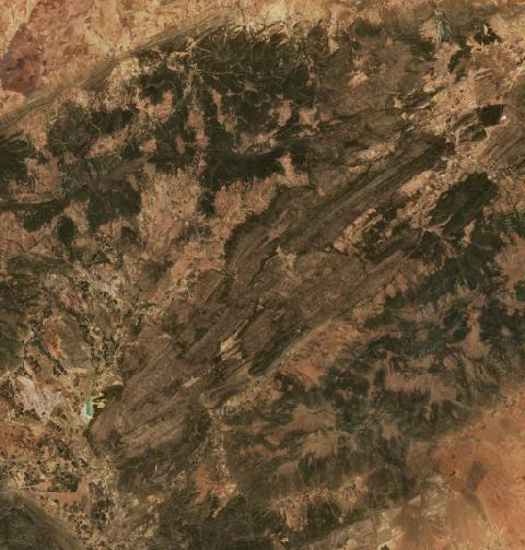 Satellite view near Kaïs, Algeria