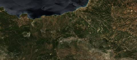 Satellite view near Kinéta, Greece