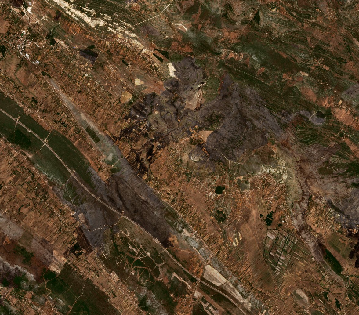The burned area in 2017-ben