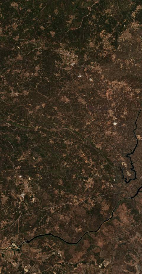 Satellite view near Mação, Portugal