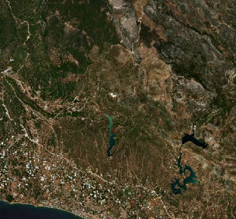 Satellite view near Manavgat, Turkey