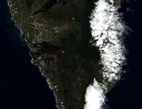 Satellite view near Mazo, Spain