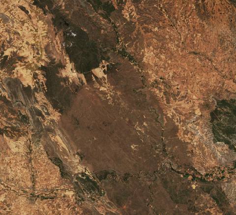 Satellite view near Moros, Spain