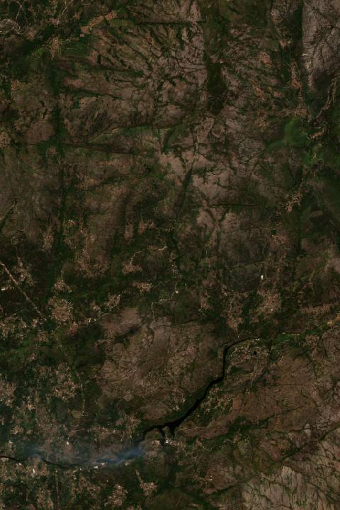 Satellite view near Mozelos, Portugal