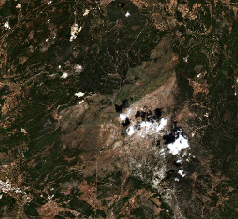 Satellite view near Muğla, Turkey