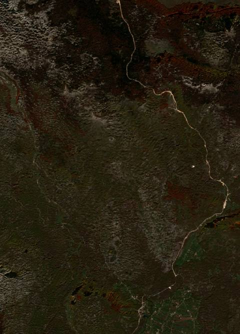 Satellite view near Nikšić, Montenegro