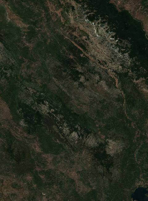Satellite view near Nikšić, Montenegro