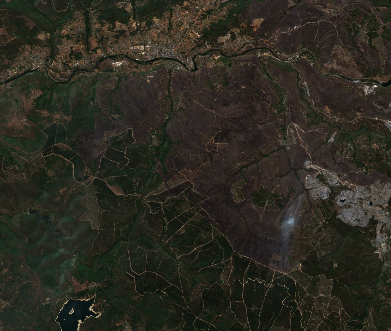 The burned area in 2022-ben