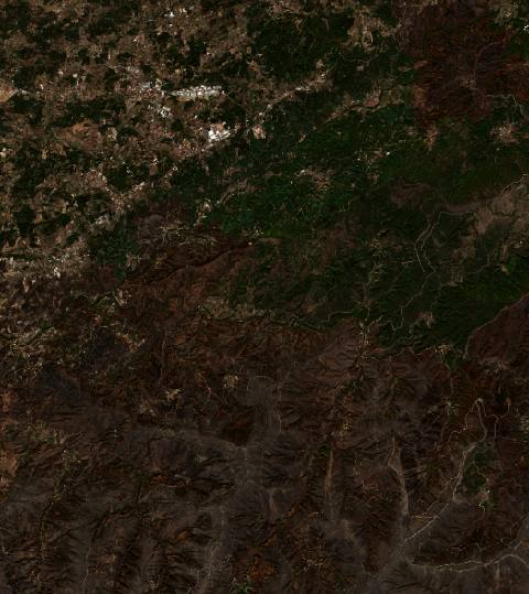 Satellite view near Oliveira do Hospital, Portugal