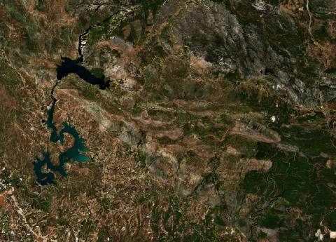 Satellite view near Oymapınar, Turkey