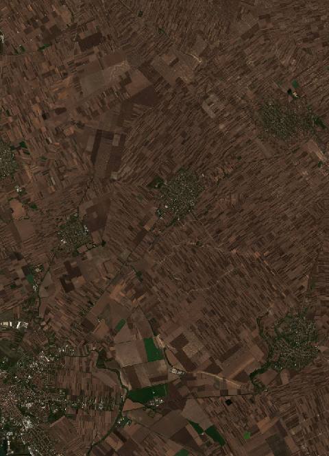 Satellite view near Pančevo, Serbia