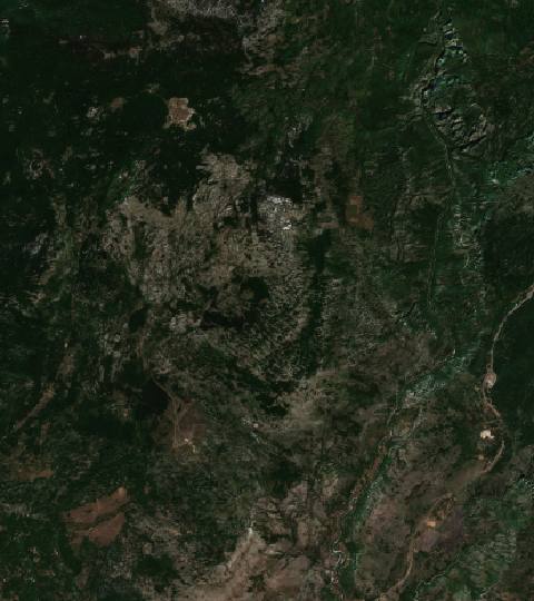 Satellite view near Podgorica, Montenegro