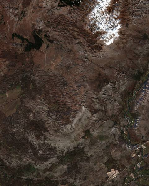 Satellite view near Podgorica, Montenegro