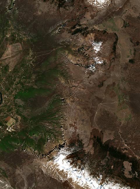 Satellite view near Potoci, Bosnia and Herzegovina