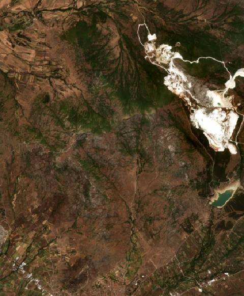 Satellite view near Prilep, North Macedonia