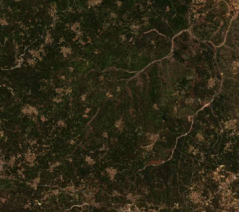 Satellite view near Proença-a-Nova, Portugal