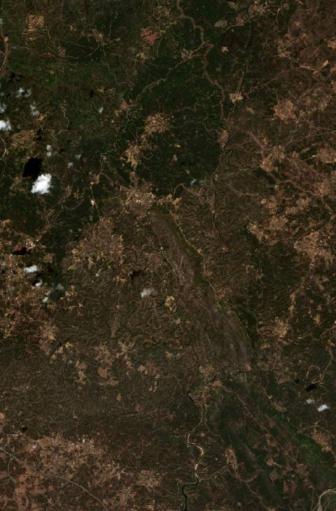 Satellite view near Proença-a-Nova, Portugal