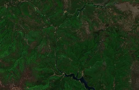 Satellite view near Prozor, Bosnia and Herzegovina
