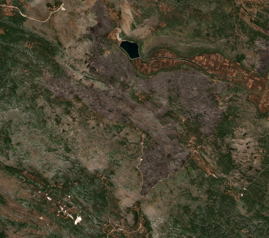 The burned area in 2021-ben