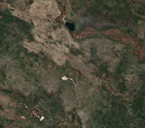 Satellite view near Ravno, Bosnia and Herzegovina