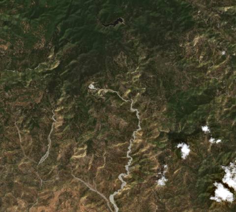 Satellite view near Roccaforte del Greco, Italy