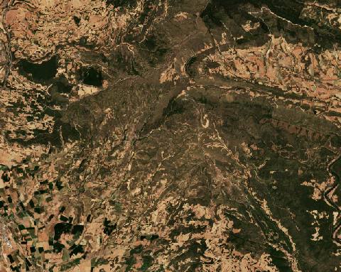 Satellite view near San Martín de Unx, Spain