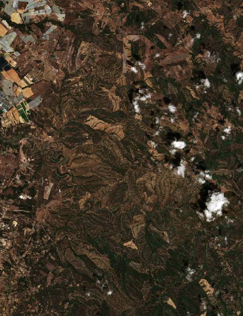 Satellite view near São Teotónio, Portugal