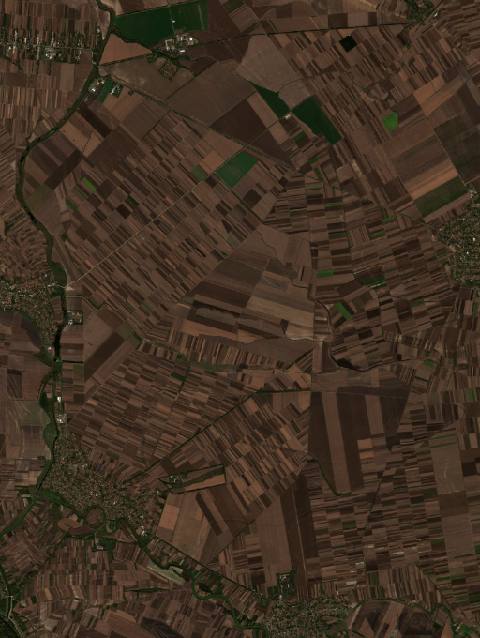 Satellite view near Starčevo, Serbia