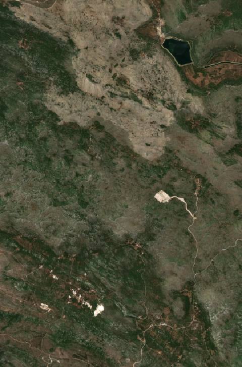 Satellite view near Ston, Croatia