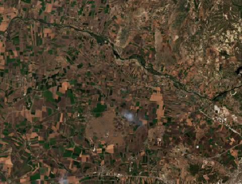 Satellite view near Tecirli, Turkey
