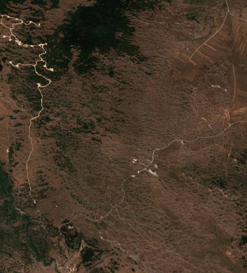 Satellite view near Tomislavgrad, Bosnia and Herzegovina