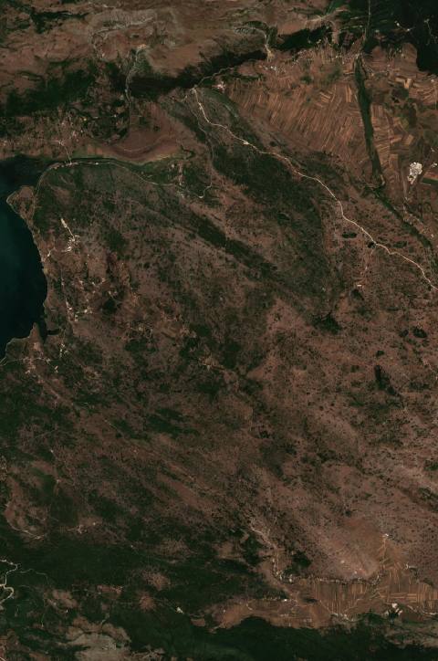 Satellite view near Tomislavgrad, Bosnia and Herzegovina