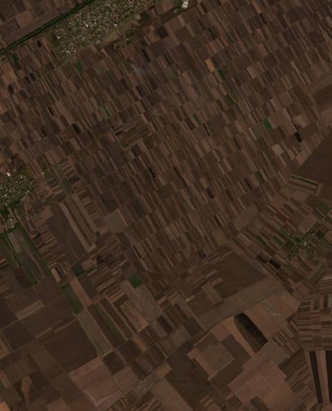 Satellite view near Torak, Serbia