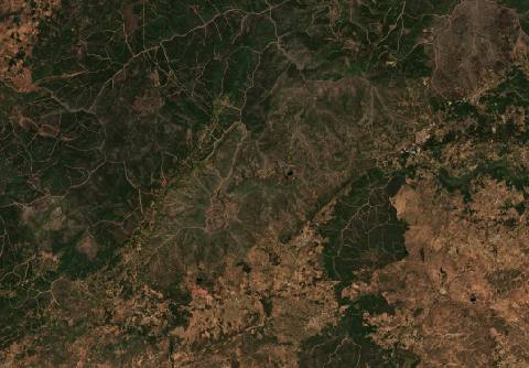 Satellite view near Torrecilla de los Ángeles, Spain