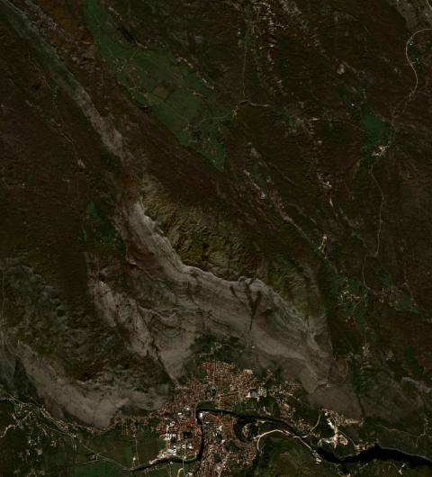 Satellite view near Trebinje, Bosnia and Herzegovina