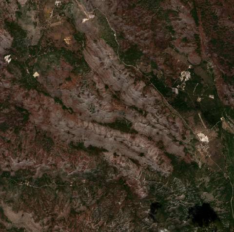 Satellite view near Trebinje, Bosnia and Herzegovina