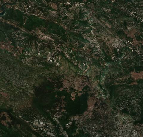 Satellite view near Trebinje, Bosnia and Herzegovina