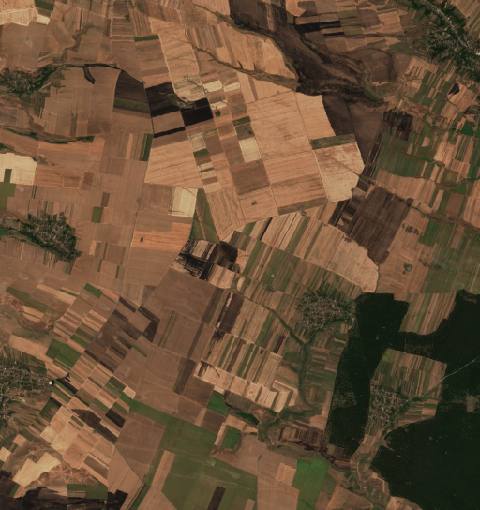 Satellite view near Verbiţa, Romania