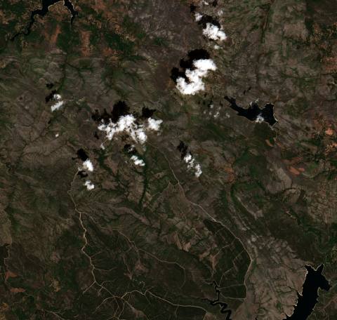 Satellite view near Vilariño, Spain