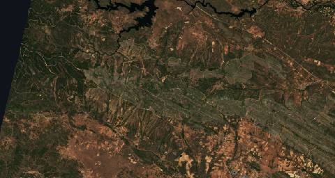 Satellite view near Villardeciervos, Spain