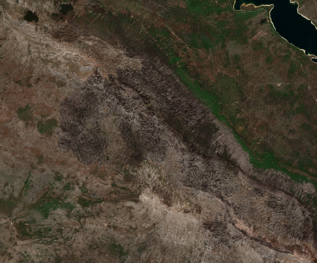 The burned area in 2020-ben