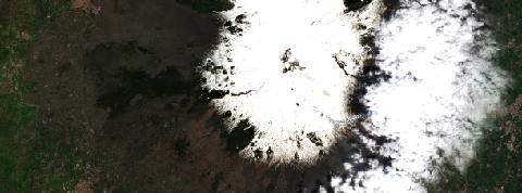 Satellite view near Zafferana Etnea, Italy